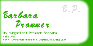 barbara prommer business card